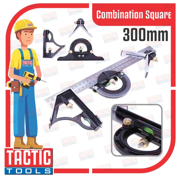 

Sarila Penggaris Siku Kombinasi 12" 180 Derajat / Combination Square