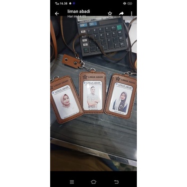 

Card Holder Kulit / Id Card Holder / Id Card Custom Nama / Gantungan Kartu Nama