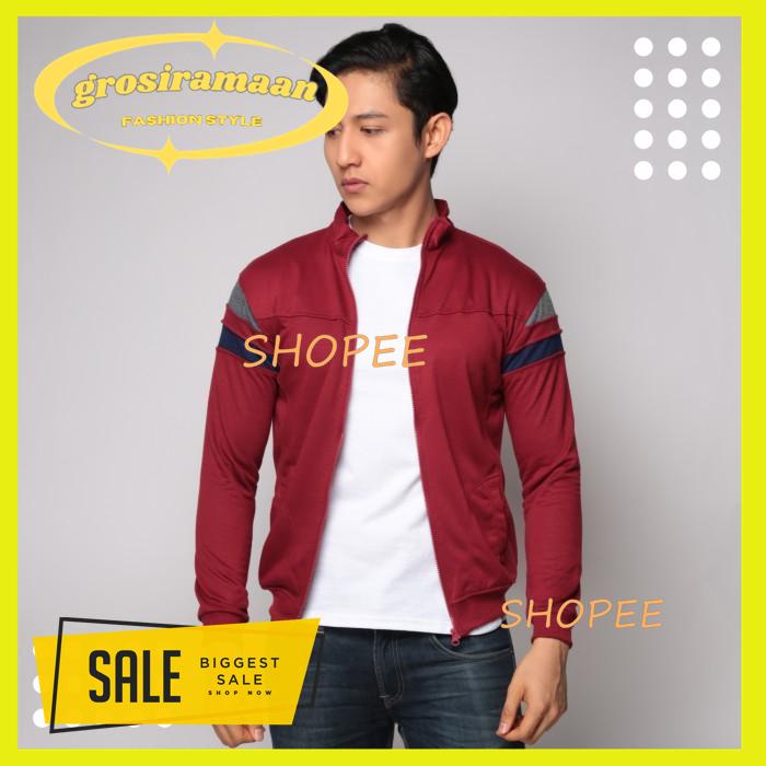 JAKET CASUAL SPORTY TERBARU PRIA BAHAN BABY TERRY - JAK 2274 PRODUK TERBAIK 