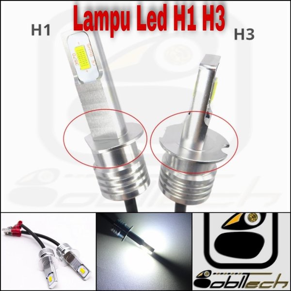 Lampu Mobil Led H1 H3 2400lm Super Bright