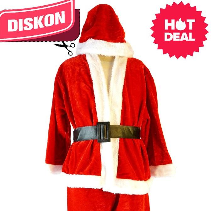 

PREMIUM - PROMO TERBATAS!!! BAJU NATAL DEWASA BLUDRU TEBAL KOSTUM SANTA PRIA XMAS