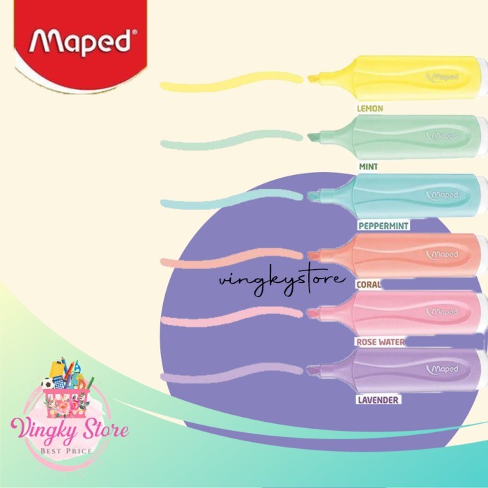 

TERBARU Stabilo / Highlighter Maped FluoPeps Pastel 1set