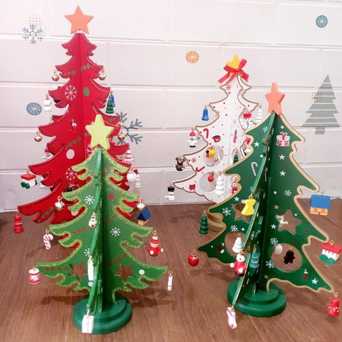 

Pohon Natal Kayu Dekor Pohon Natal Mini Hiasan Meja Hiasan Kado Natal Limited Edition