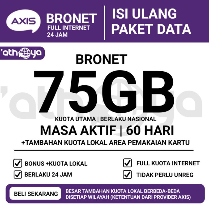 KUOTA AXIS Voucher axis aigo paket data axis BRONET