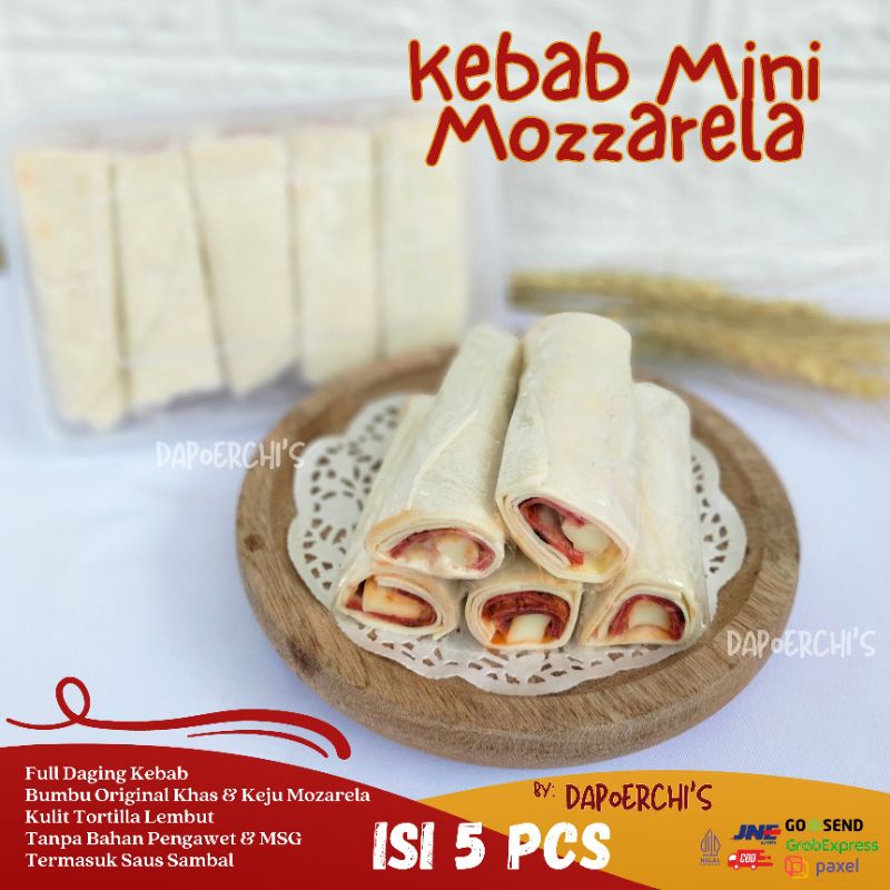 

Kebab Mini Frozen Beef Mozzarela | Full Daging | NO MSG