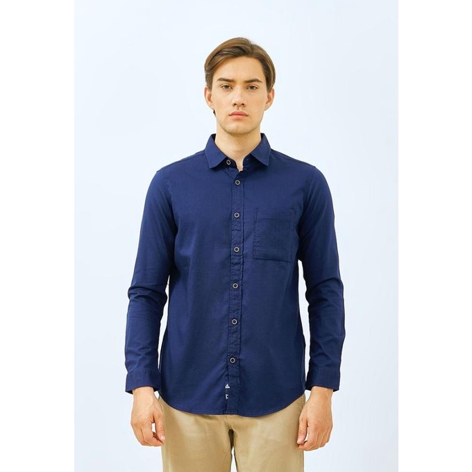 Kemeja Katun Pria Lengan Panjang Lois Jeans Original Kll438 Wafamart00