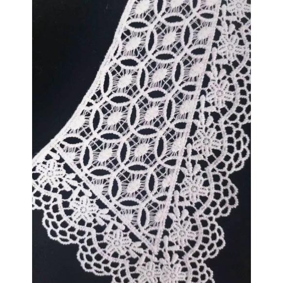 New Aplikasi Kerah Besar,Kerah Jahit Lebar , Renda Jahit Besar 