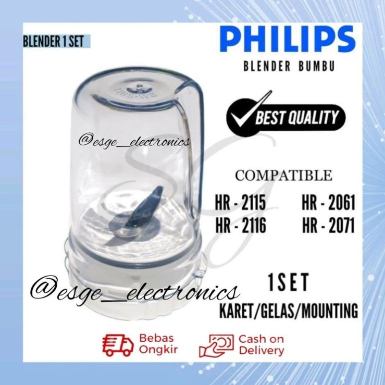 Best - SET BLENDER BUMBU PHILIPS DRY & WET MILL HR 2115 2116 2061 2071 BUMBU BASAH KERING PHILIPS ~