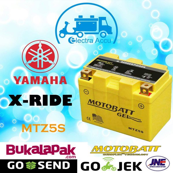 Aki motor Yamaha X ride motobatt MTZ5S Aki Kering