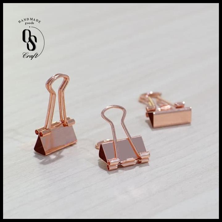 

BEST DEAL MINI ROSE GOLD BINDER | METAL CLIPS | KLIP KERTAS !