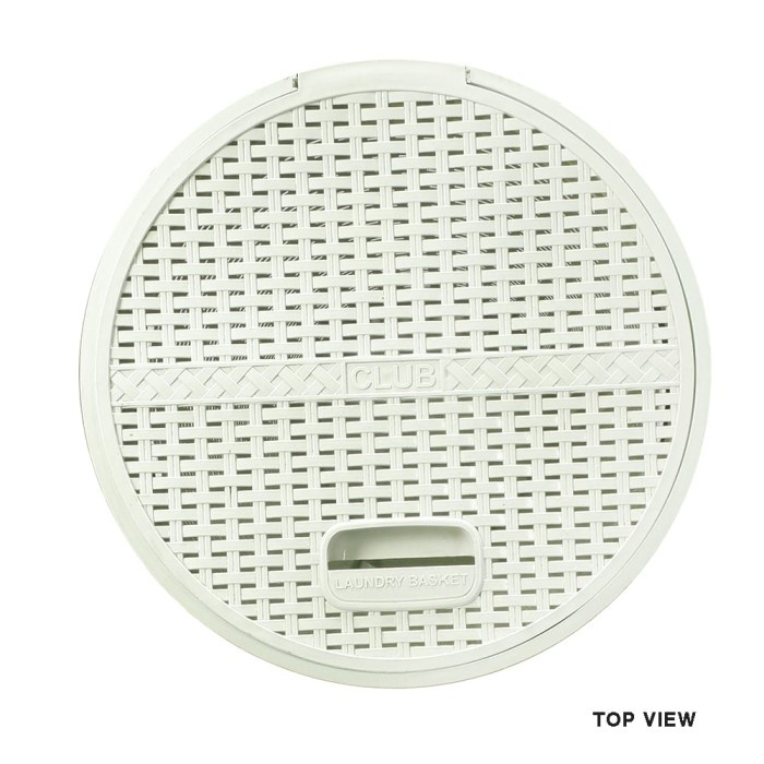 [Box] Club Plastik Crb 900 Keranjang Laundry Basket Pakaian Bulat Motif Ratt [Serbaguna]