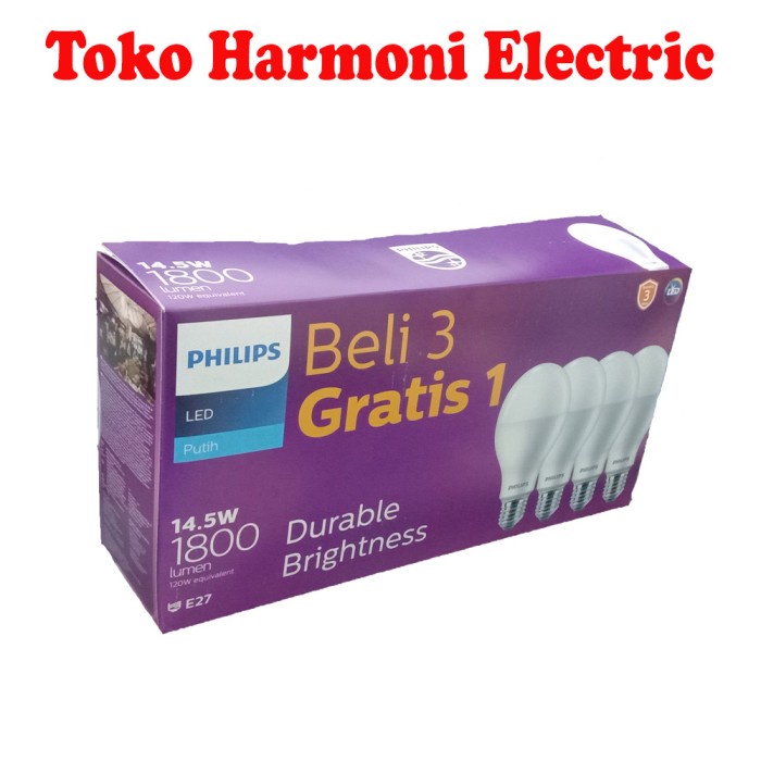 Lampu Philips Led 14,5 Watt Multipack Mycare Ledbulb 14,5W 6500K Putih