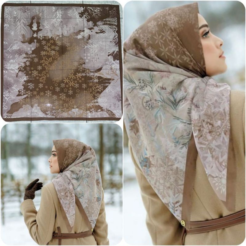 STYLISH HIJAB DAILY Frozen Series Button scarves Pakai plat B