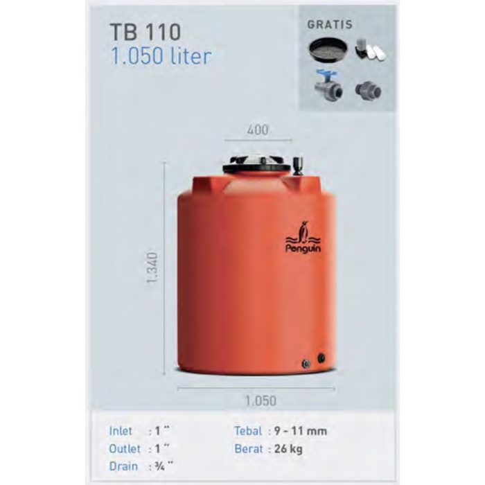 Terbaru Toren Air Penguin Pinguin 300 500 700 1050 Promo