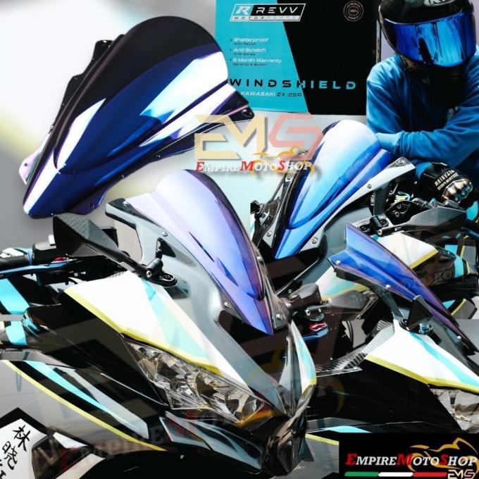 REVV Windshield ZX25R ZX 25 R ZX 25R Iridium Blue