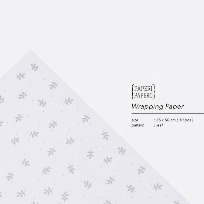 

] Wrapping Paper Motif Leaf - Kertas Bungkus / Kado / Insert (10 pcs)