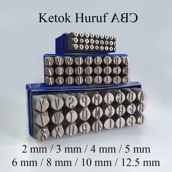 

Promo Letter Punch 2/3/4/5/6/8/10/12.5 Mm Ketok Huruf Abjad Upright Stamp