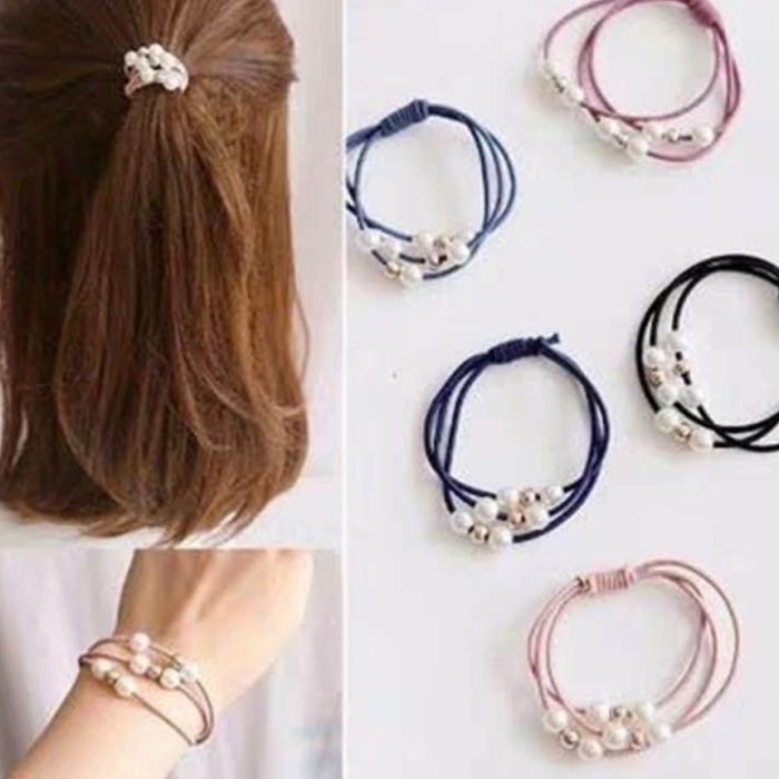 souvenir iket Rambut SATUAN ikat rambut Mutiara Iket Rambut Korea Terbatas