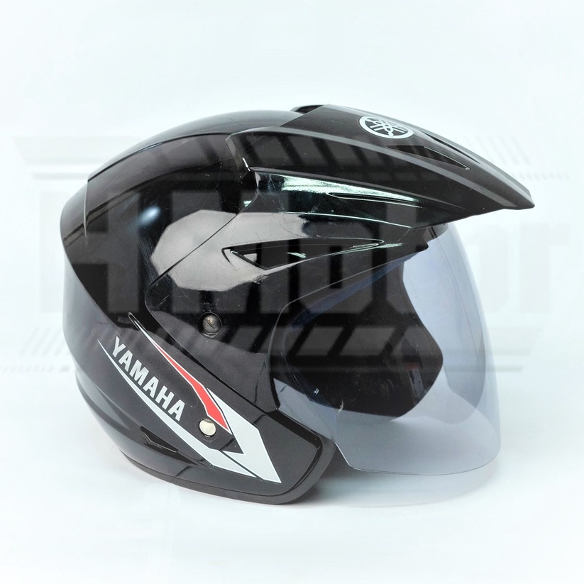 Yamaha ORI SNI Half Face Helm Helmet Half Face MX King Mio MURAH - HITAM