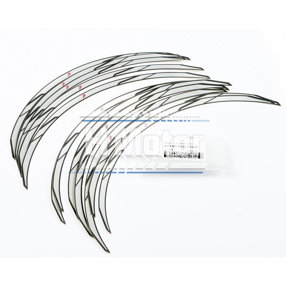 Sonic / Verza / CBR 150R / Mega Pro - Honda ORI Sticker / Stiker Velg - GREY ABU