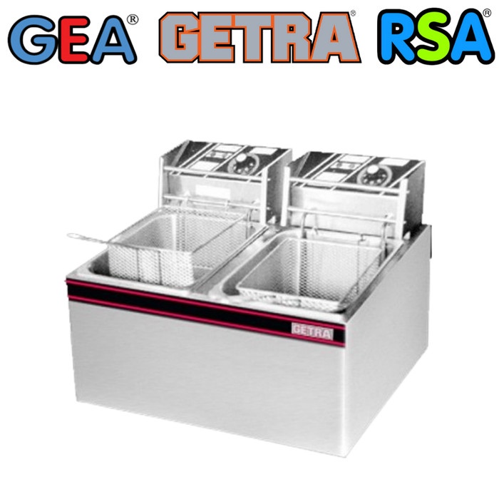 Promo Getra Ef-82 Deep Fryer Listrik Alat Penggorenan 2 Tank 11 Liter