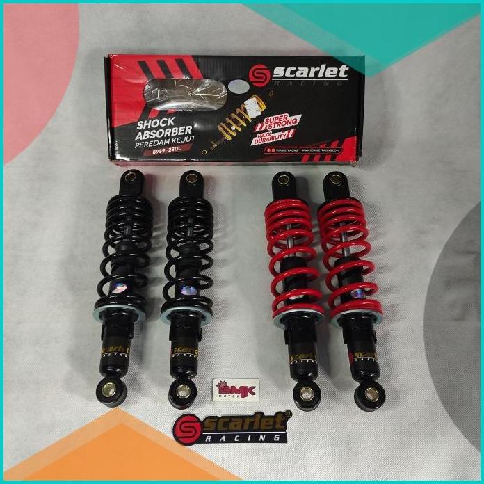 SHOCK BREAKER BELAKANG MOTOR BEBEK 280mm 8989 CLICK SCARLET 20JVLZ3 s