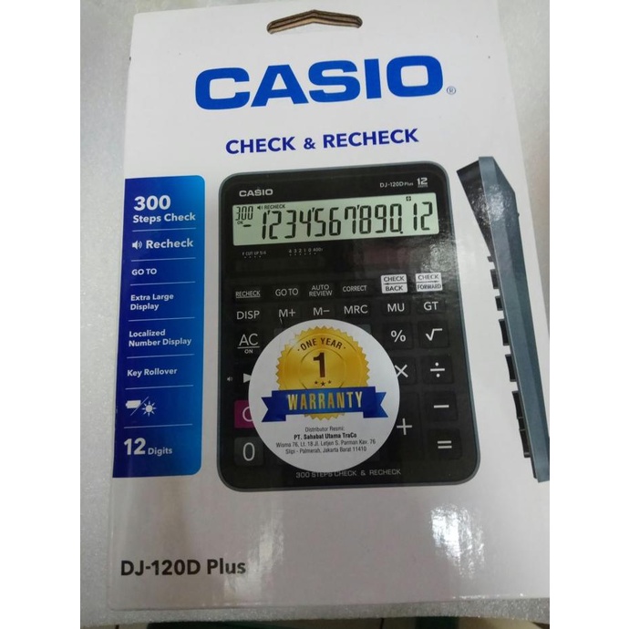 

kalkulator calculator casio dj120d plus ori original garansi resmi