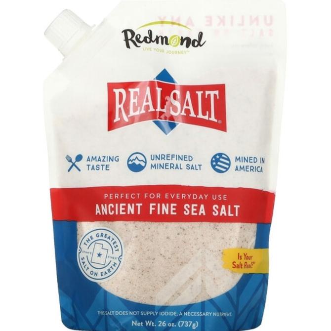 

hqu Redmond Real Salt Ancient Fine Sea Salt Organic 284gr Garam Realsalt