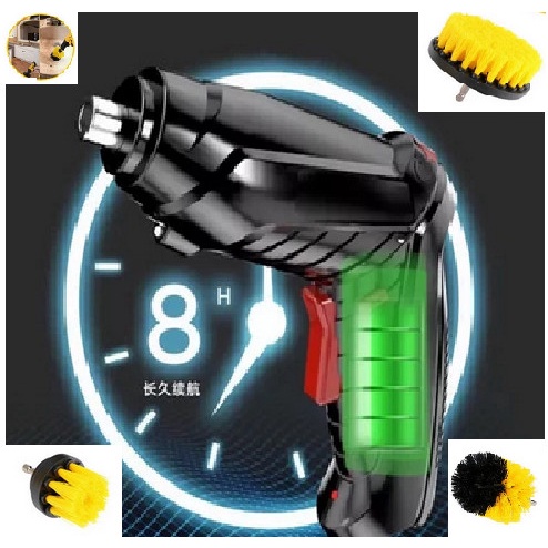 Promo Paket Lengkap Mesin Bor Permbersih Sikat Wc Toilet Serbaguna Magicbrus