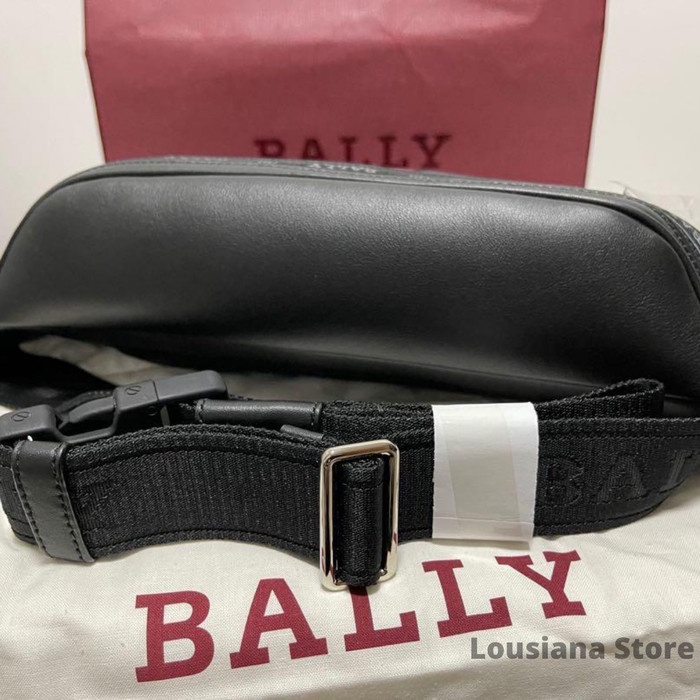Paling Viral Bally Hakab Leather Bum Bag/Waistbag In Black (100% Authentic)