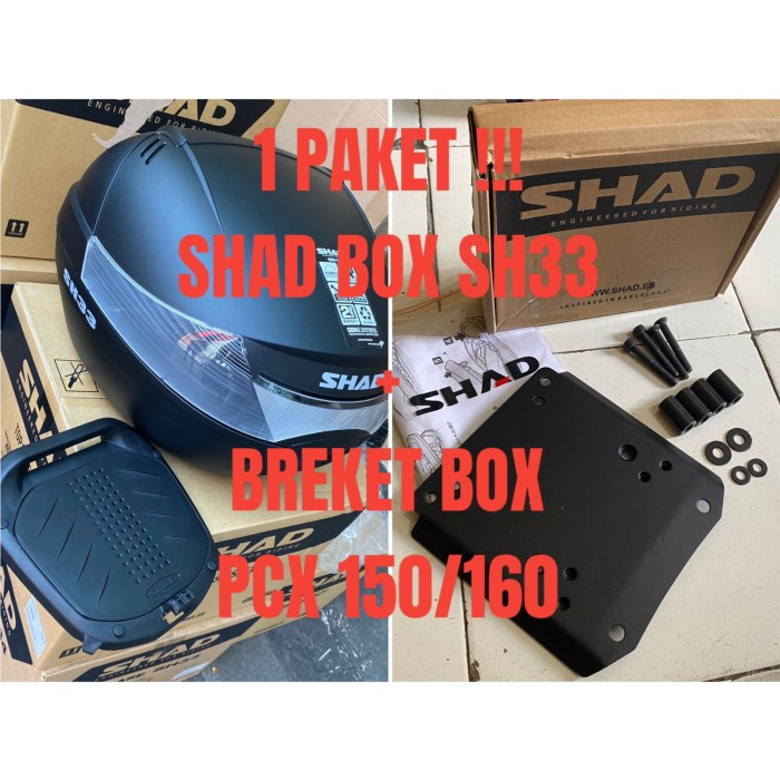 ✨Termurah Bracket Box Pcx 150 Plus Box Shad Sh33 Original 1 Paket Limited