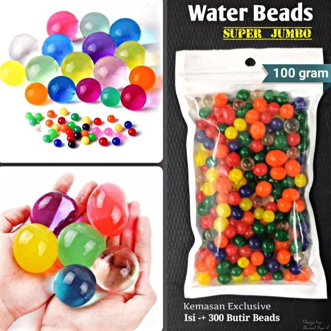 GROSIR 100 gr WATERBEADS SUPER JUMBO - HYDROGEL ORBEEZ WATER BEADS