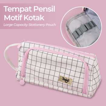 

Tempat Pensil Large Capacity Pouch Stationery Motif Kotak PB01 - JKTU
