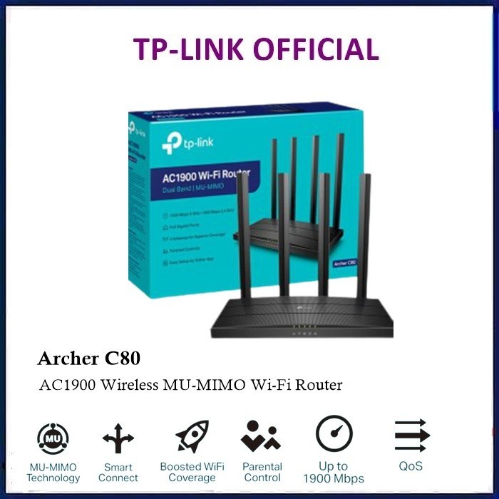 Router TP-Link Archer C80 AC1900 Wifi Router TpLink Archer C80