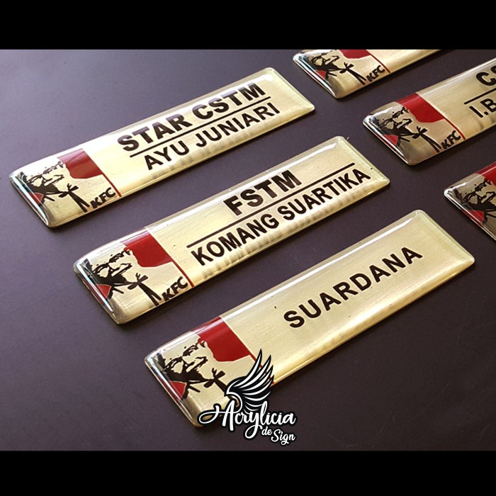 

best produk] Name Tag Brass Etching Plus Fiber / Nama Dada Kuningan Lapis Fiber