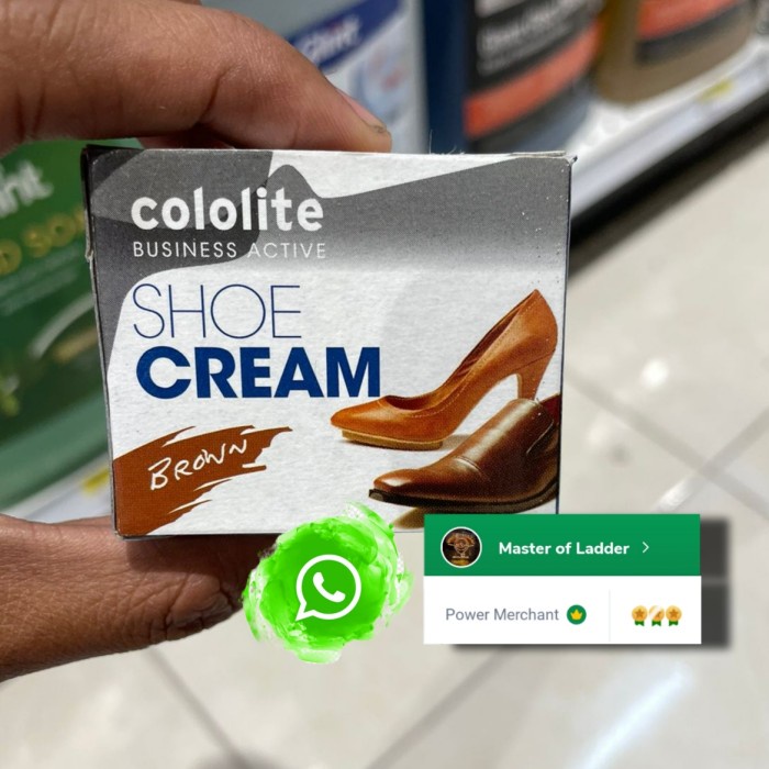 Semir Sepatu Coklat , Shoe Cream COLOLITE japan Krim Perawatan Sepatu