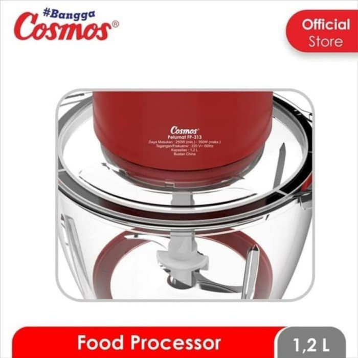 FOOD PROCESSOR CHOPPER COSMOS 1.2L FP-313-PELUMAT DAGING