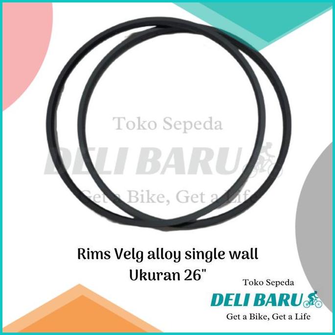 Rims Alloy Velg 26 murni 559 Lingkar pelek 36 hole single wall sepeda