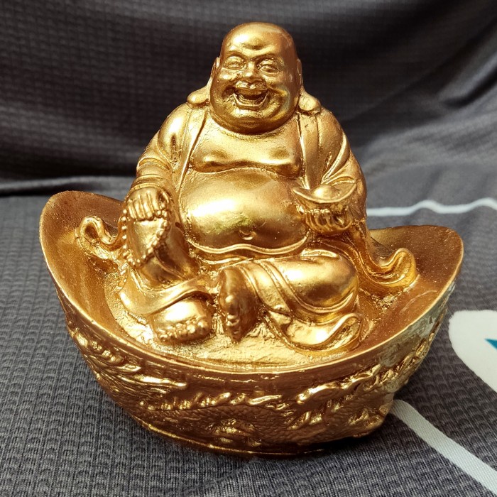 Patung Happy Buddha Budha Budai Julaihud Tertawa Tawa Gembira Duduk