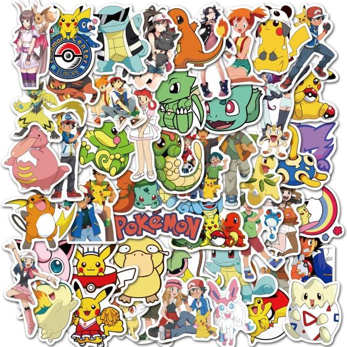 

Buruan beli] PO008 Sticker Stiker Anime Manga Cosplay Jepang Pokemon Pikachu