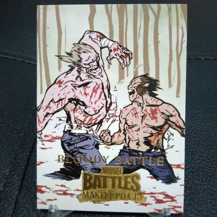 kartu marvel bloody battles masterpiece sabretooh vs wolverine rerekeke85