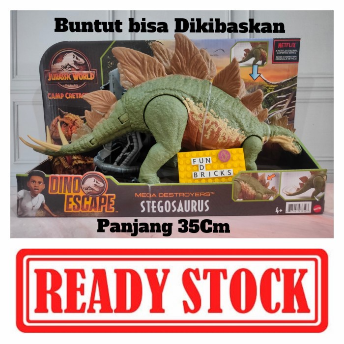 jurassic world mega destroyers stegosaurus original mattel