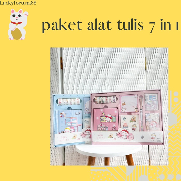 

PAKET ALAT TULIS 7 IN 1 PERLENGKAPAN ALAT TULIS SEKOLAH LENGKAP LUCU