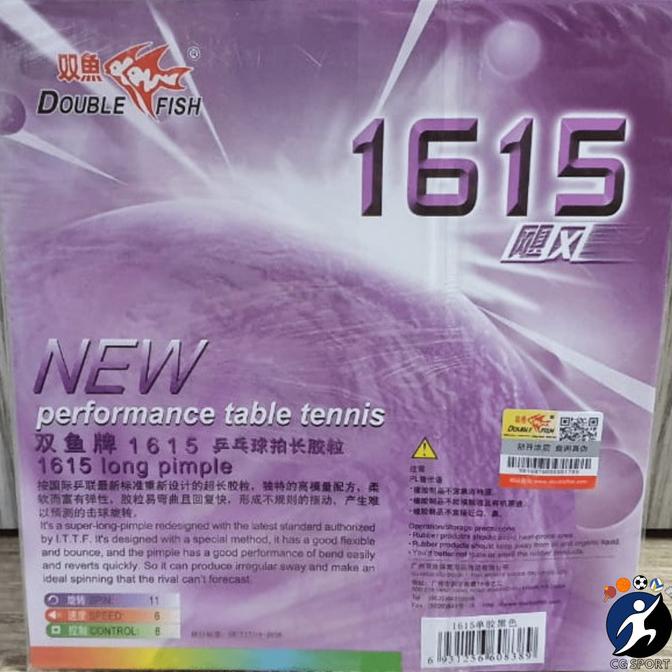 Karet Pingpong Double Fish 1615 OX (Bintik Bertahan Panjang)