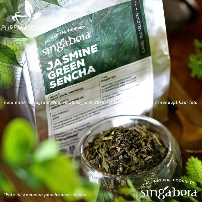 

Singabera - Jasmine Green Sencha Tea 10Gr Sample Teh Hijau Melati Cafe Kode 1285