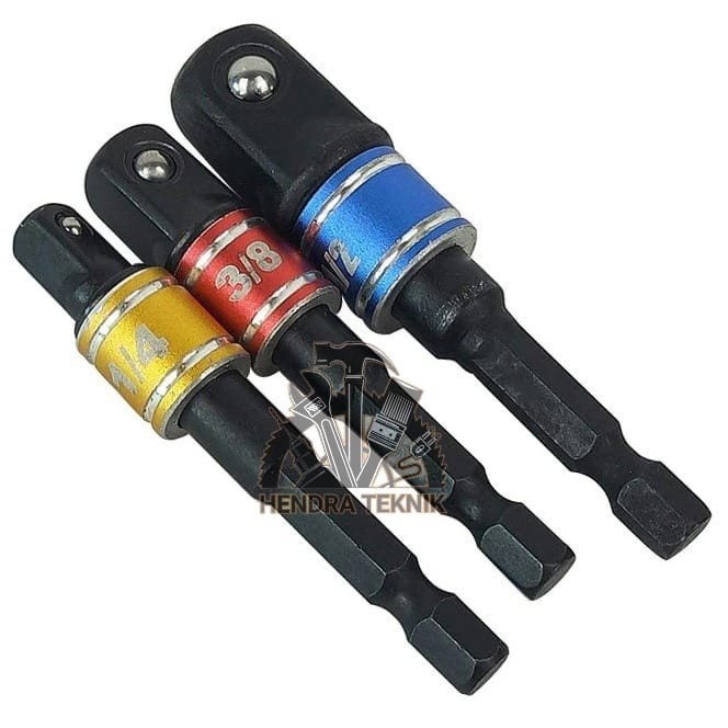 Adaptor Sok Bor Set 3Pcs Sambungan Soket Mata Kunci Shock Bor Shok Hd Star