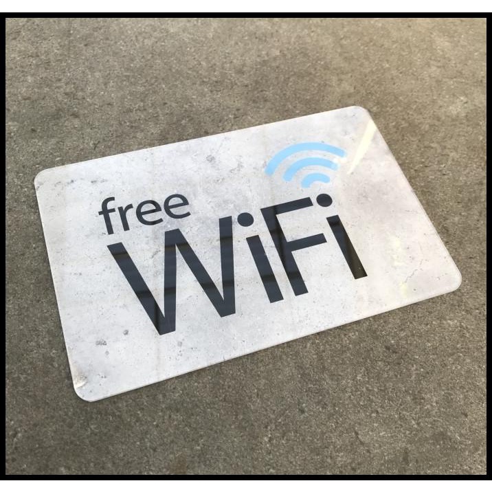 

TERBARU FREE WIFI SIGNBOARD ACRYLIC. WIFI RAMBU PALANG DINDING / MEJA !!!!!!!