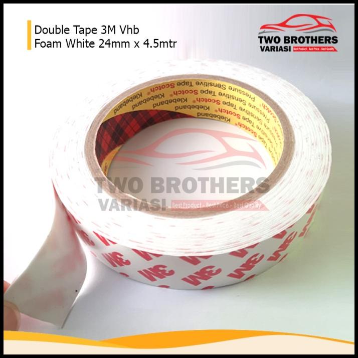 

TERBARU DOUBLE TAPE 3M FOAM WHITE 24MM X 4.5MTR !!!!!!