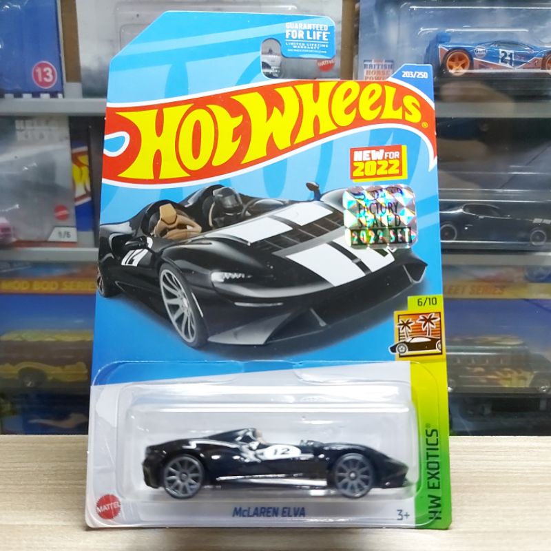 HOT WHEELS McLAREN ELVA BLACK - FS 2022 - ORIGINAL HOTWHEELS