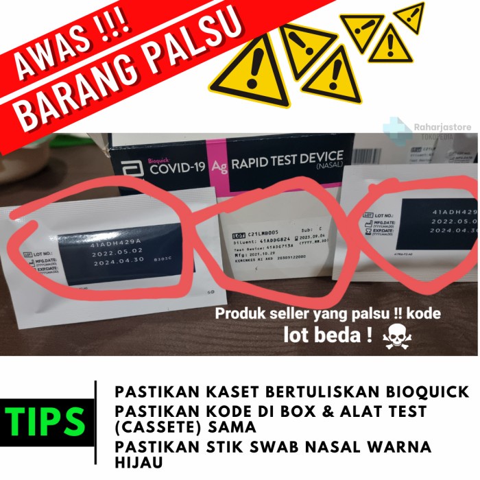 NEW ABBOTT ANTIGEN BIOQUICK NASAL 1 BOX ISI 25 ORIGINAL TERBARU